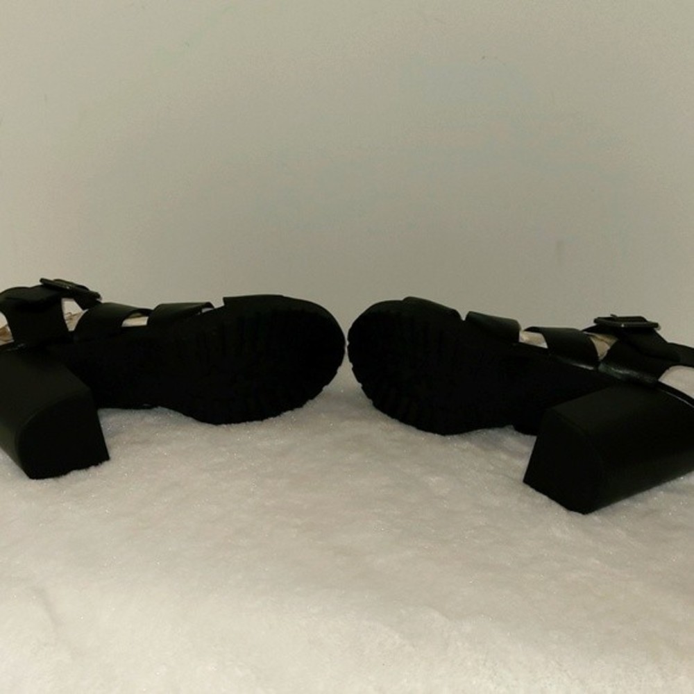 Universal Thread Strapped Block Heel Black Sandals Women's Size 11 NWOT - Picture 6 of 16